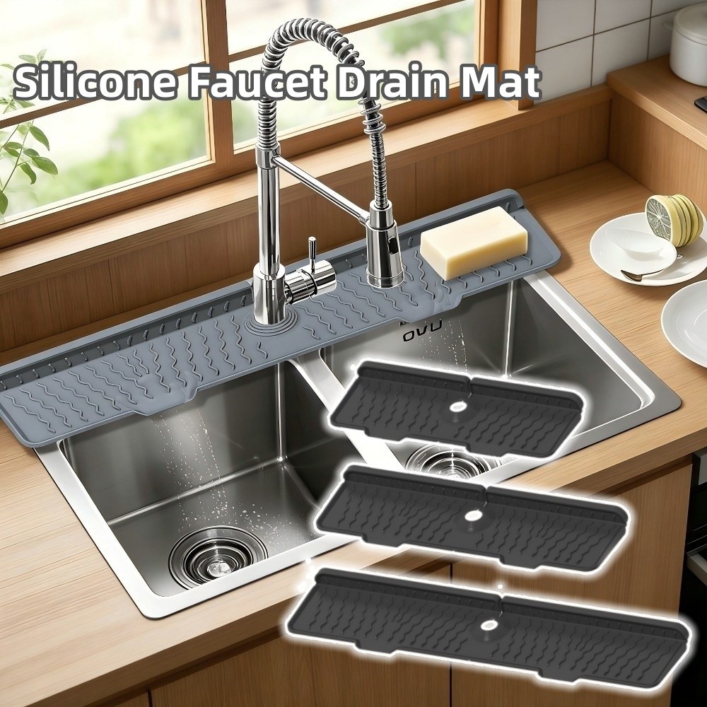 Silicone Tap Washer - New Silicone Faucet Drain Mat Anti-slip
