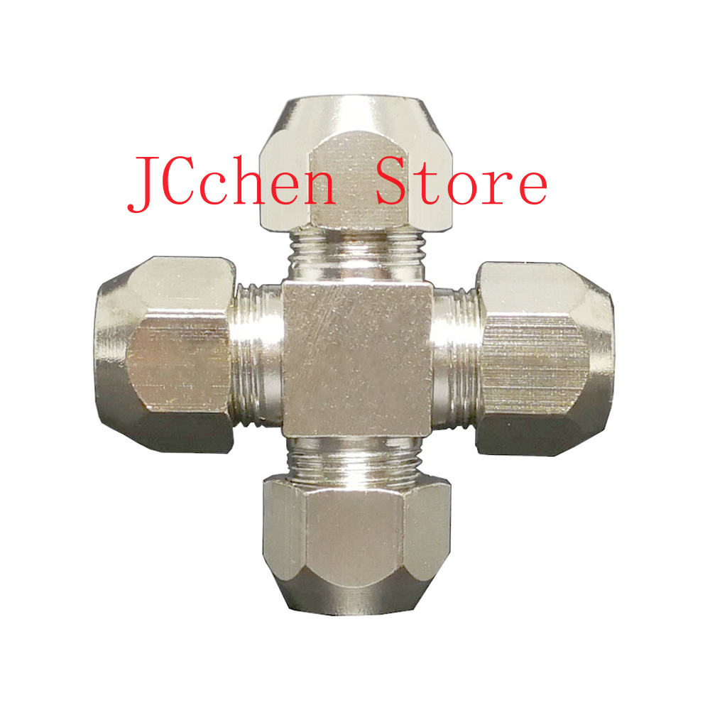 Fit 6/8/10/12mm OD Tube Corss  - огляд і ціна Compression Fitting Brass