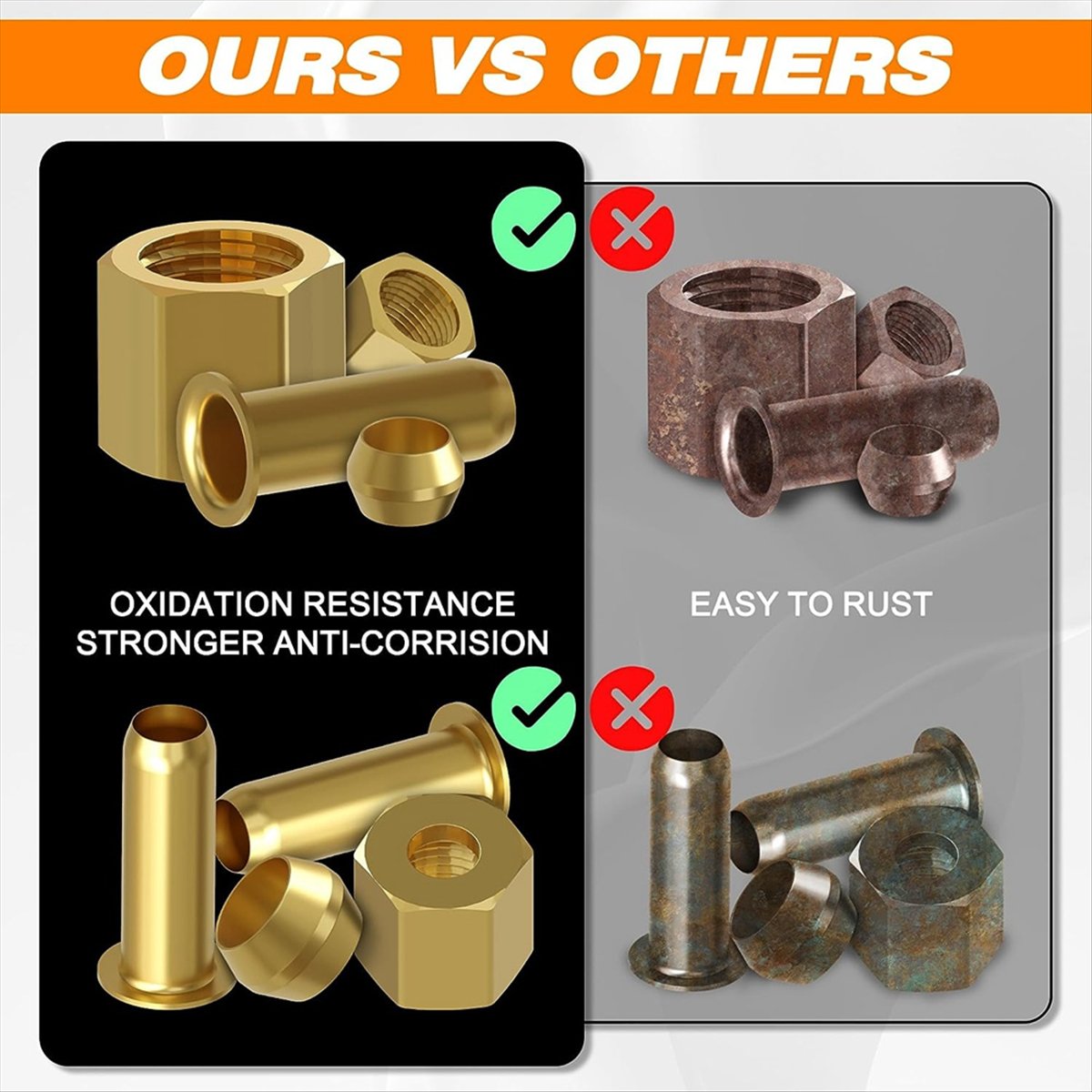 AT16 180PCS Compression Fittin - огляд і ціна Compression Fitting Brass