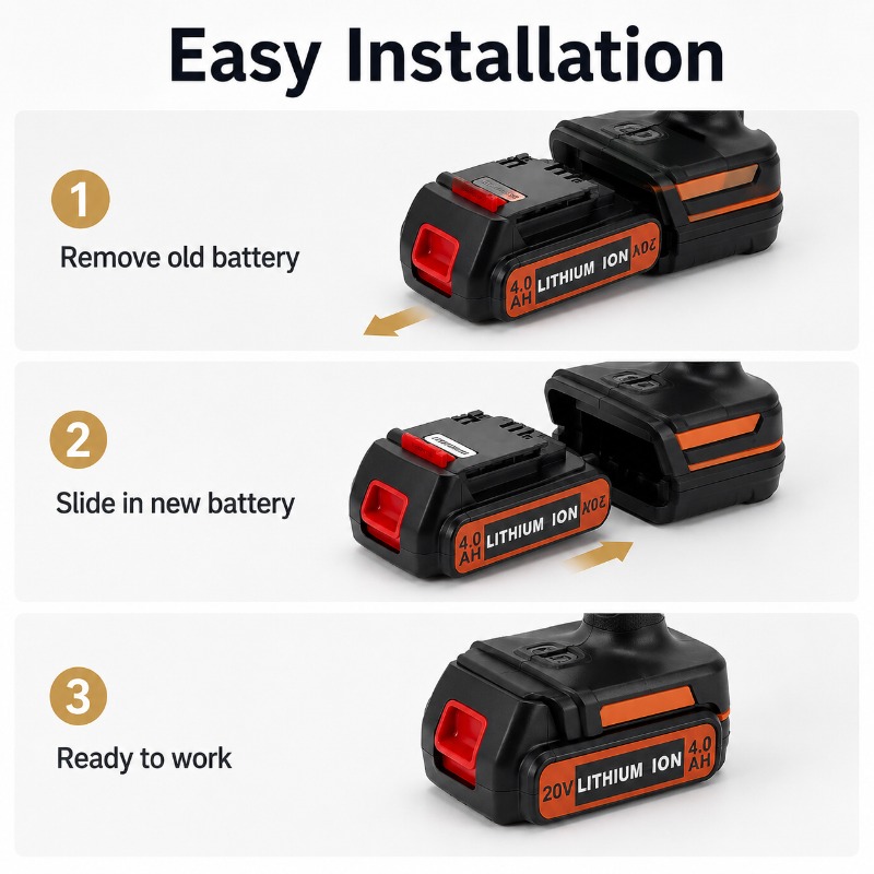 20V 6.0Ah Battery For Black&De - огляд і ціна Black+Decker Tool Cordless