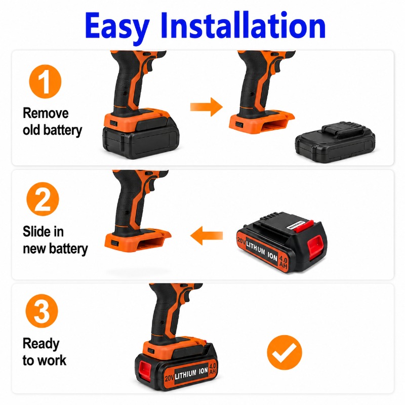 20V 6.0Ah Battery For Black&De - огляд і ціна Black+Decker Tool Cordless